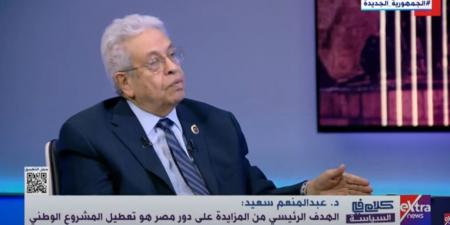 عبدالمنعم سعيد: المنظمات المسلحة كسرت فكرة الدولة الفلسطينية - نايل 360