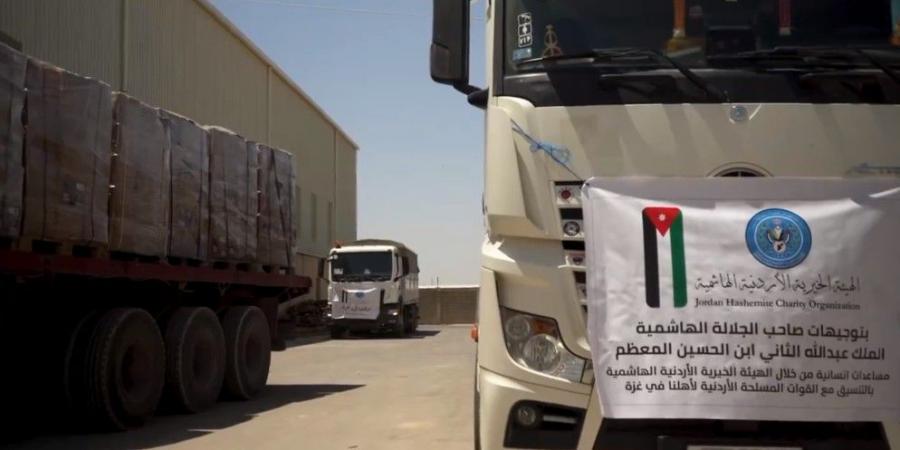 الأردن يسير 35 شاحنة مساعدات إلى غزة - نايل 360